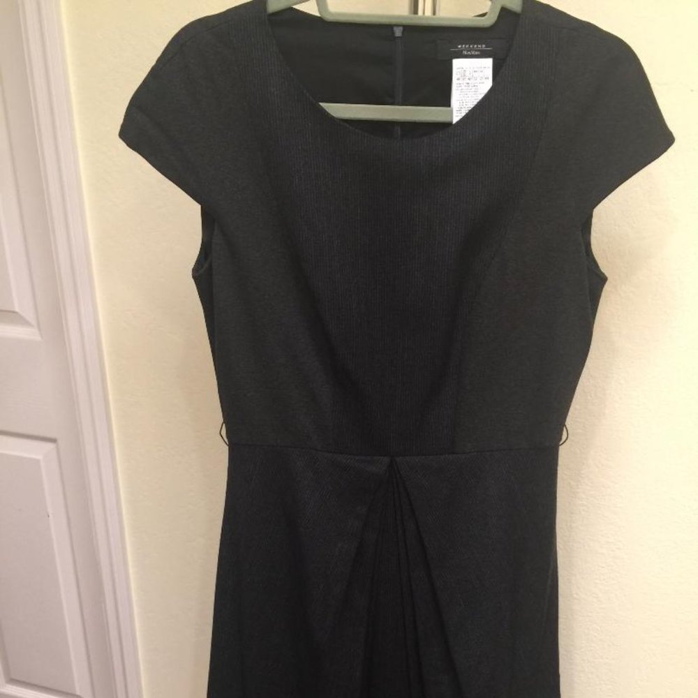 Weekend Maxmara-Charcoal-Grey Short Sleeve Dress